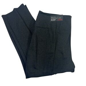 NWT Avenue Ponte Legging Original Fit Stretch Pants Gray Size Petite 18/20
